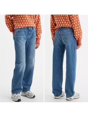 Levi’s Premium 501 90s Jeans Blue Beauty Loose Straight Fit Size 27